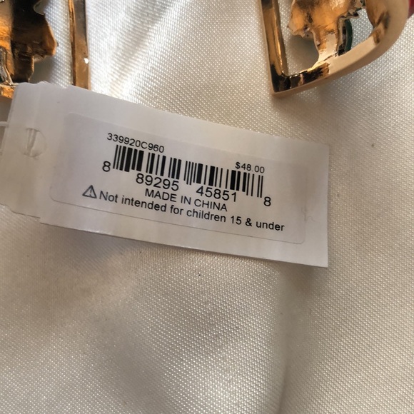 Betsey Johnson Gold Tone Holiday Whimsy Gummy Bear Wide Cuff Bangle NWT - Picture 6 of 12